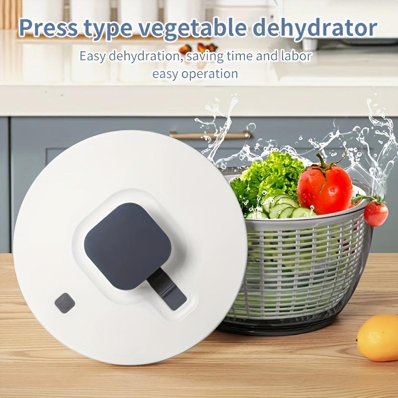 Easy-to-Use Manual Vegetable & Fruit Spinner - Quick Dry Salad Dehydrator with Flip-Top LidKitchen Gadget for Efficient Drying of Veggies & Fruits