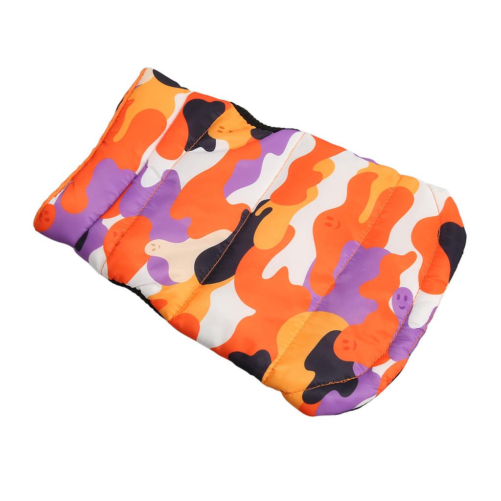 Halloween Pet Vest Reversible Cute Pattern Soft Breathable Warm Dog Winter Print Coat for Dogs and Cats