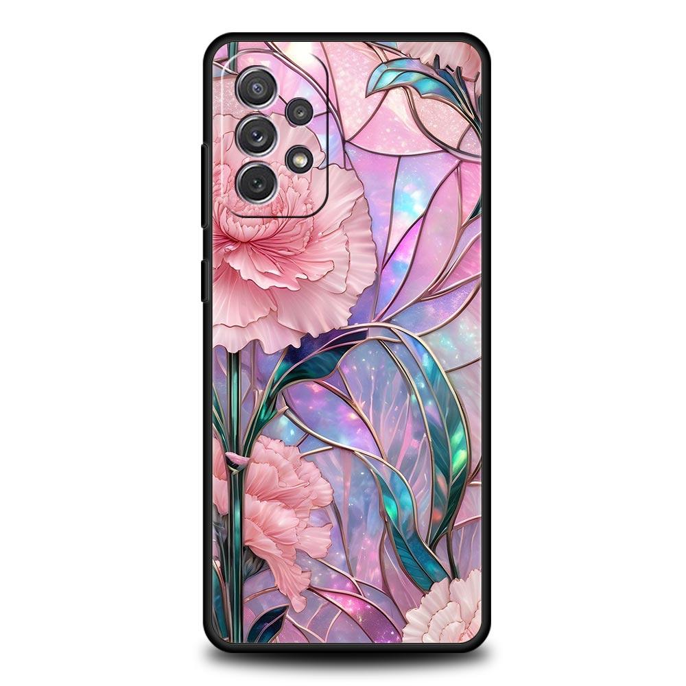 Flower Pattern Phone Case For Samsung Galaxy A17 A07 A55 A35 A25 A15 A05s A33 5G A31 A23 A21s A13 A41 A73 A53 A51 A71 A03s Cover