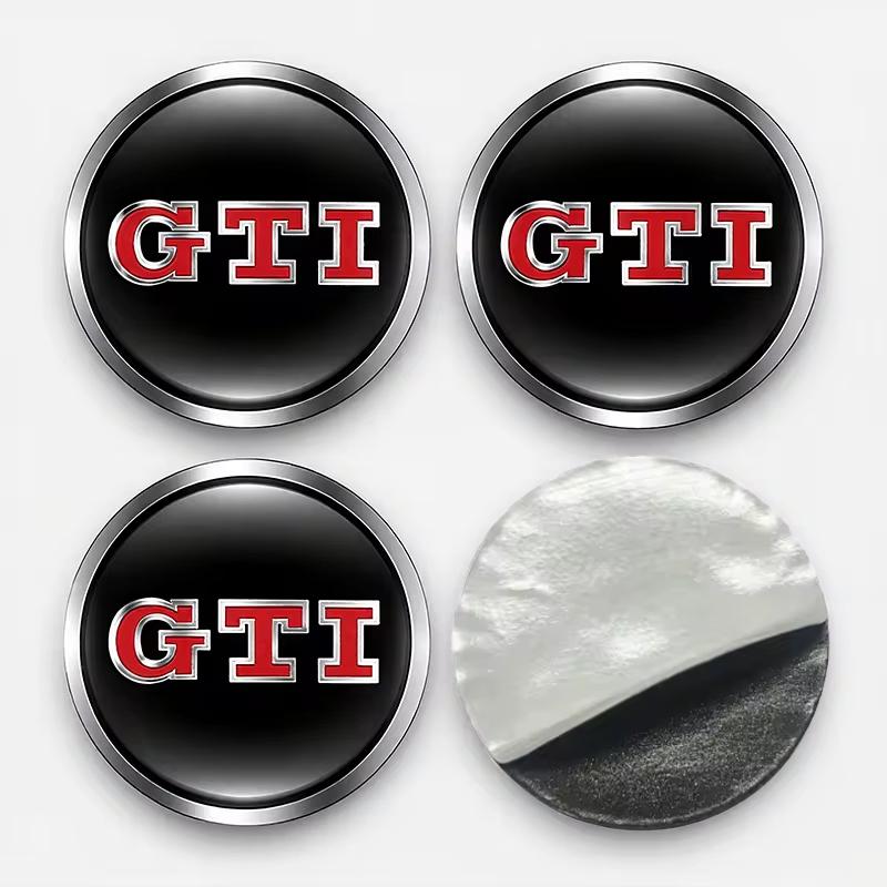 T23-4Pcs 56mm Car Wheel Center Cover Stickers Hub Cap Accessories For Volkswagen GTI Polo Passat B6 B7 B8 Golf MK7 MK8 Tiguan Jetta