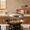 Domed Pot Lid with Viewing Section Transparent Stainless Steel Glass Window