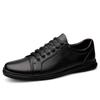 New High Quality White Fashion Men's Genuine Leather Sneakers Breathable Casual Flat Shoes Mens Luxury Shoes Designers Men Shoes