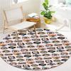 One Piece Round Area Rug Carpet Rug For Living Room Bedroom Sofa Playroom Decor Nonslip Floor Mat