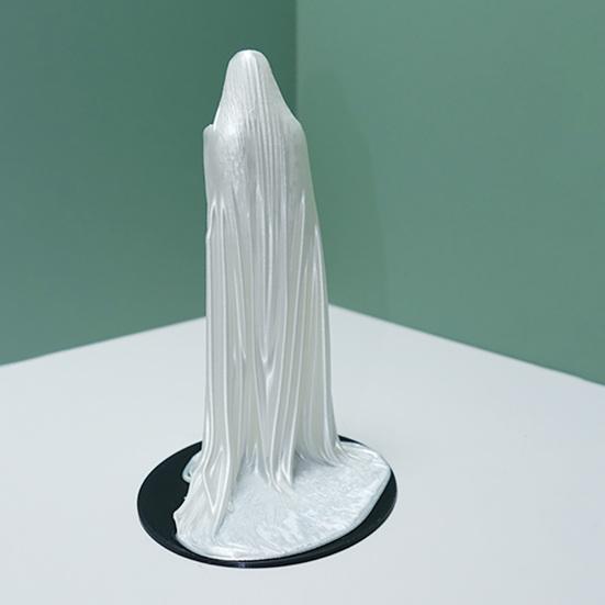 Anti-break Decor Ornament 3D Printed Veiled Goddess Sculpture Mysterious Female Figurine with Robe