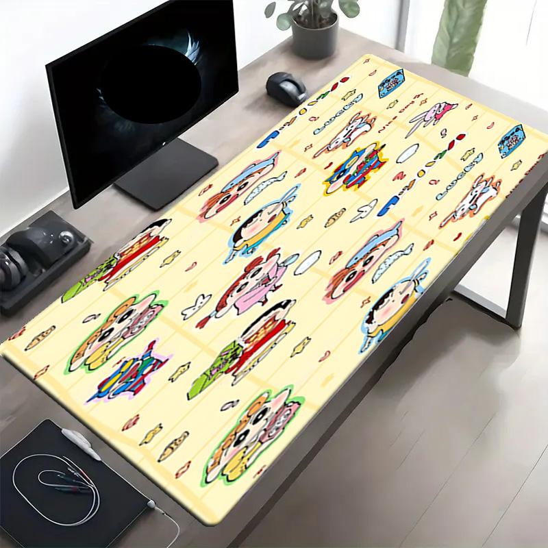 Crayon Shin Baskılı Mouse Pad, Kaymaz Masaüstü klavye Matı, PC Dizüstü Oyun Çalışma Günlük Kullanım için, Havalı Festival Sürpriz Hediye