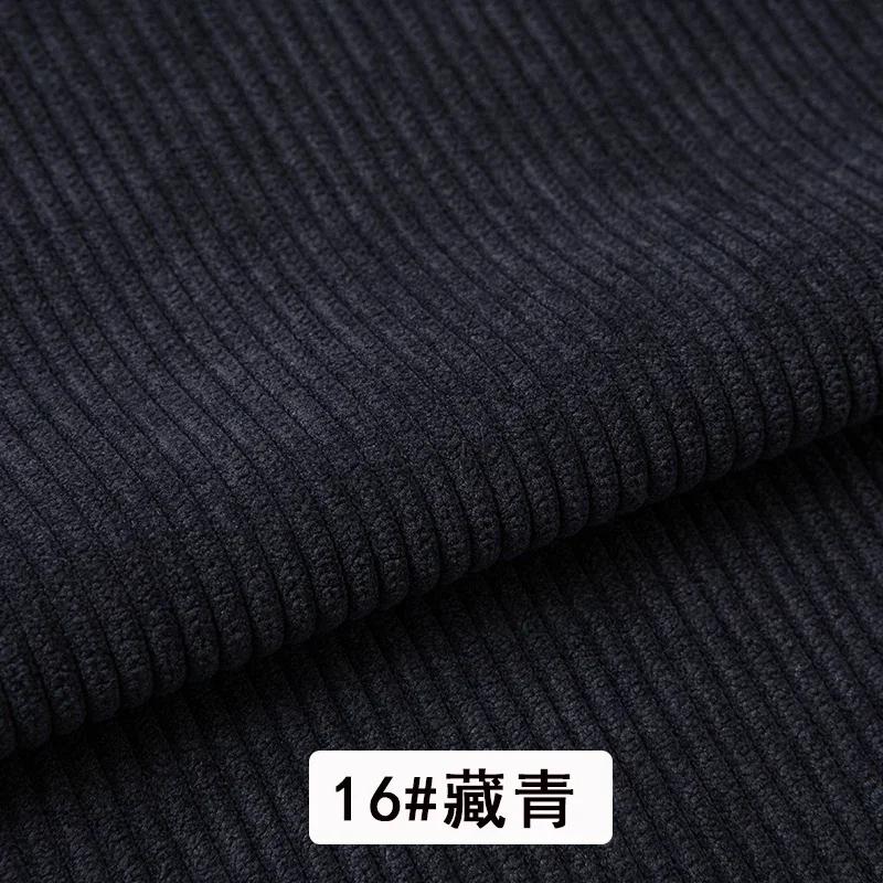 Corduroy Fabric Plain Medium Thick Strip Winter By The Meter for Clothes Bags Pant Shirts Sofa Sewing Soft Cloth Wearable Yellow