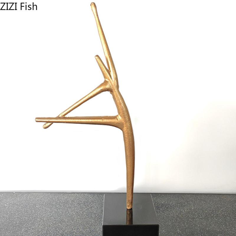 Abstract Dancer Figures Statue Artwork Ornaments Desk Decoration Dancer Metal Sculpture Abstract Crafts Room Aesthetic Decor