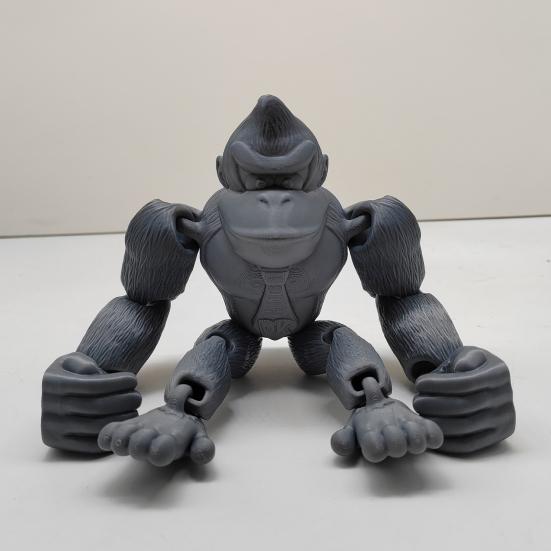 3D Printed Gorilla Toy Flexible Articulated Gorilla Model with Movable Joints Collectible Figurine for Desk