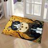 Gustav Klimt-Inspired Golden Cat Soft Carpet-Washable, Perfect for Living Room, Bedroom, Playroom Floor Mat Home Decor