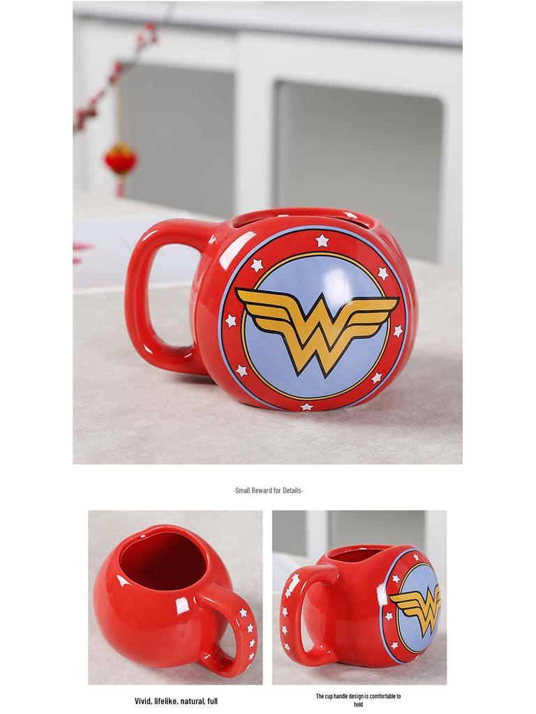 Avengers Superhero Ceramic Mug: Featuring Superman, Thor, Iron Man, Spider-Man, and Batman
