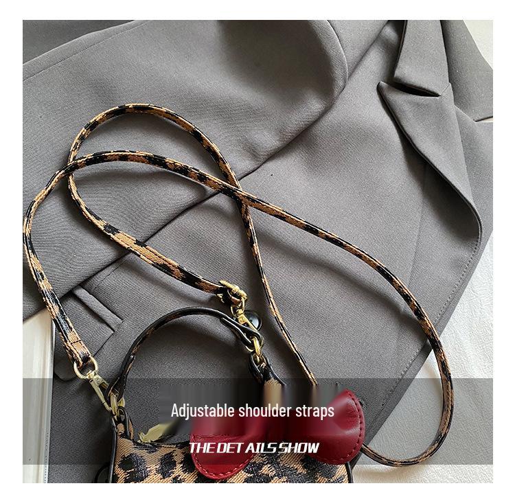 Girls' Leopard Print Mini Bow Handbag: Autumn/Winter Crossbody Shoulder Bag