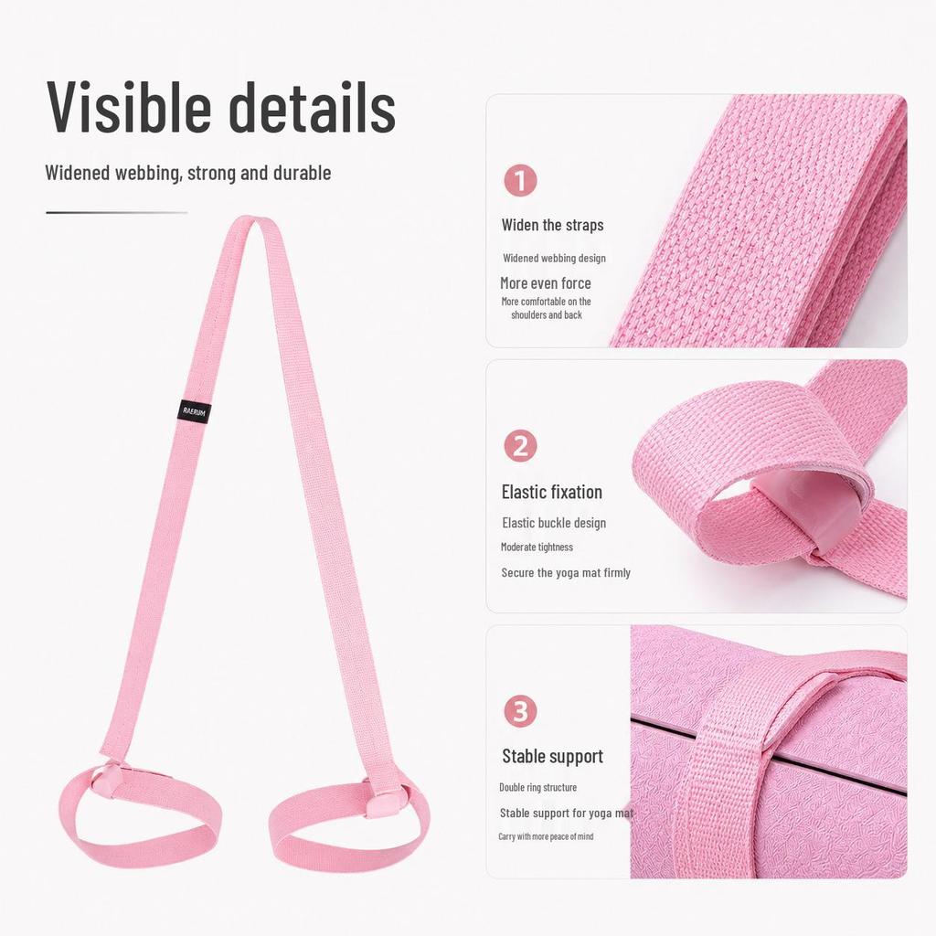 Adjustable, Customizable Yoga Mat Carrying Strap for Fitness and Storage