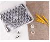 55-Piece Stainless Steel Piping Tip Set for Cakes - Various Shapes