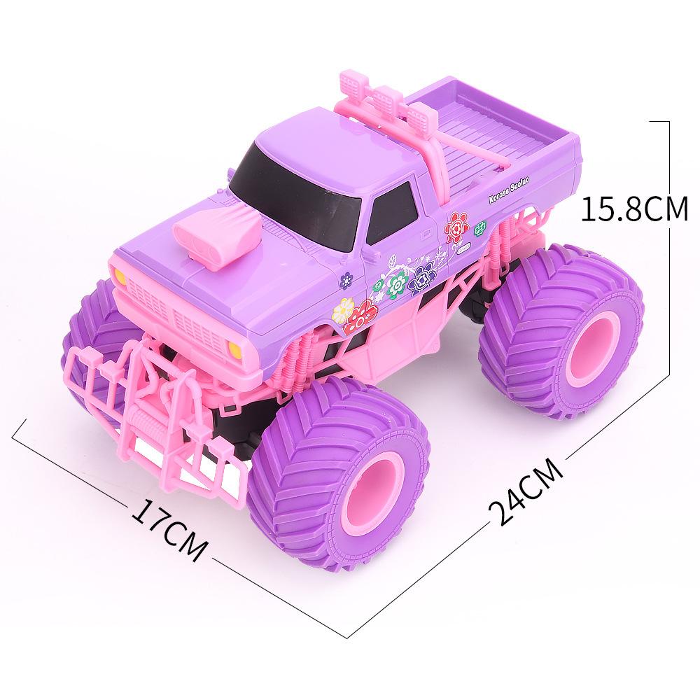 Babyrene Pink Girl Gift Toy Car 2.4G Children's Big Wheel Off-Road Climbing RC Remote Control Car