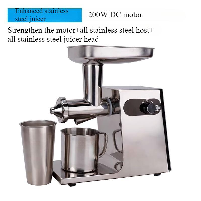 220В Полностью Нержавеющая Сталь Соковыжималка Автоматическая Коммерческая Электрическая Соковыжималка 220V
