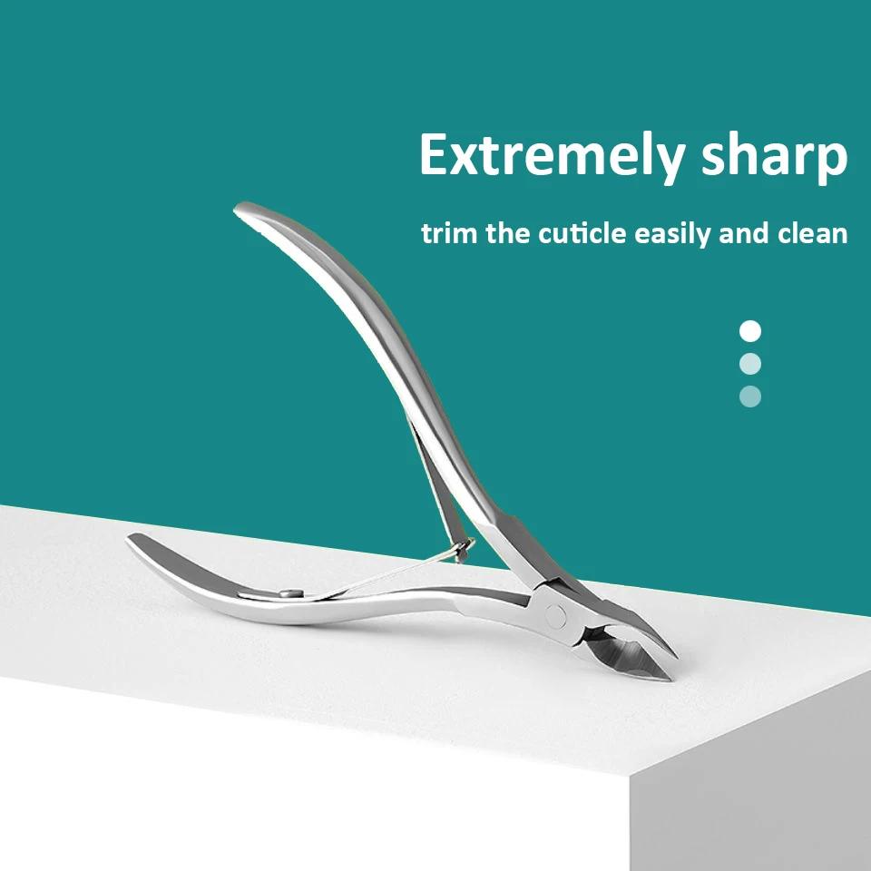 Stainless Steel Cuticle Clippers Trimmer Dead Skin Remover Pedicure Tool Cuticle Nippers Nail Manicure Scissors for Personal