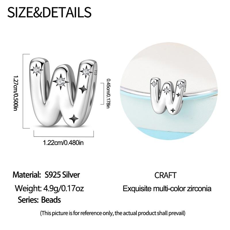 Copper Letter A-Z Alphabet Starlight Beads Diy Name Charms Fit Bracelets Necklace For Women Diy Pendant Making Jewelry