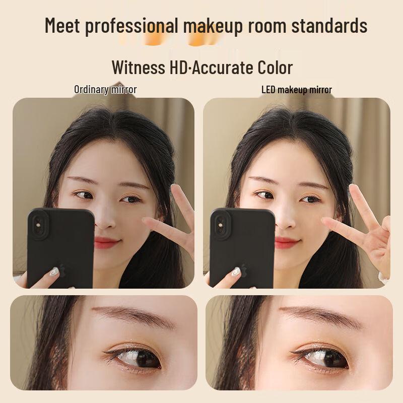 AJP LED Lighted Folding Makeup Mirror