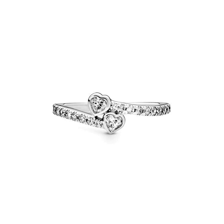 Pandora Elegant 925 Silver Shining Heart Ring Women rings 191023CZ 56