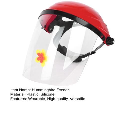 Hummingbird Feeder Hat Wearable Bird Feeder Hummingbird Face Cushion Feeder Wild Bird Feeder Helmet for Garden Patio Yard