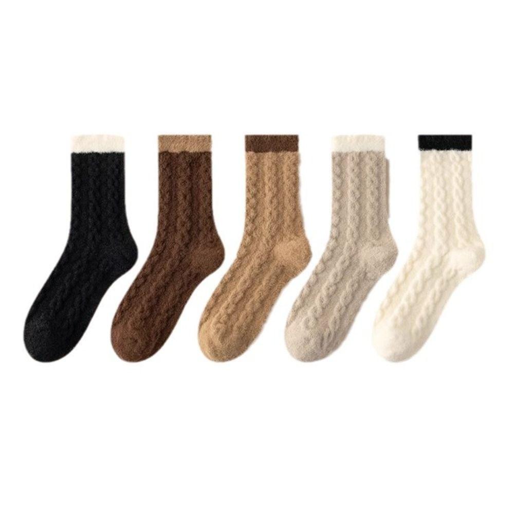 Plush and Thickened Mid-Tube Socks Fluffy Cozy Slipper Socks New Fuzzy Socks