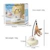 Rechargeable Electric Cat Teaser Toy with Feather Wand Interactive Sensing Pet Toy for Chasing And Hunting