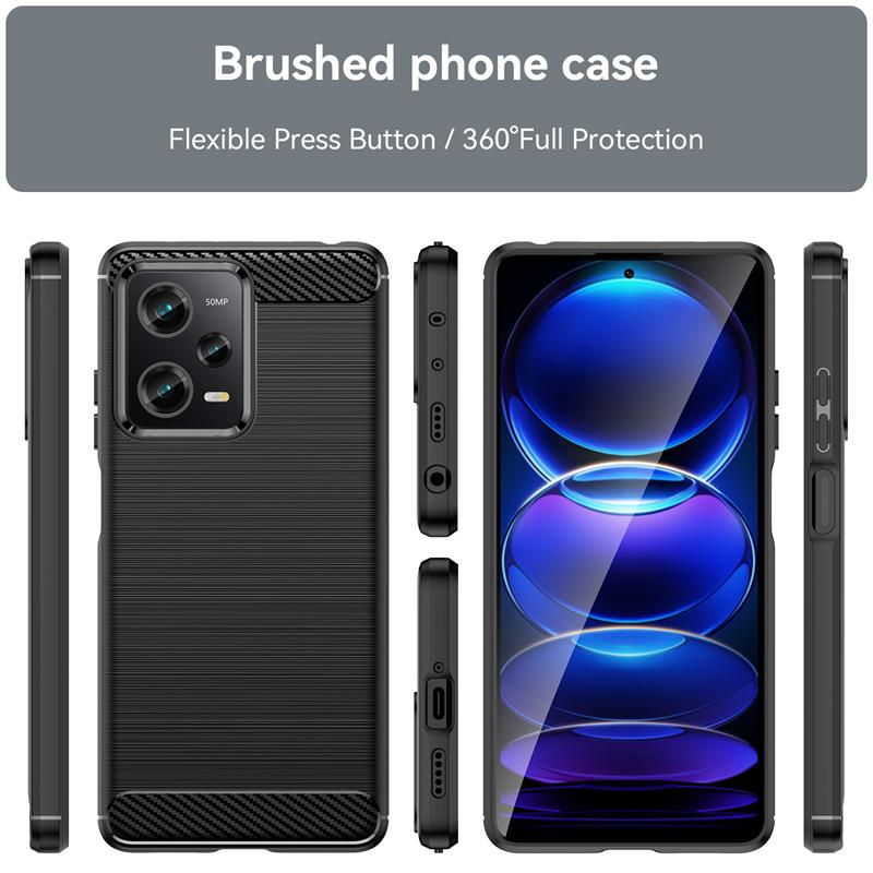 For Cover Poco X5 Pro 5G Case Poco X3 X4 M3 M4 X5 Pro 5G Capas Bumper Carbon Fiber Soft TPU Cover Poco X5 Pro 5G Fundas