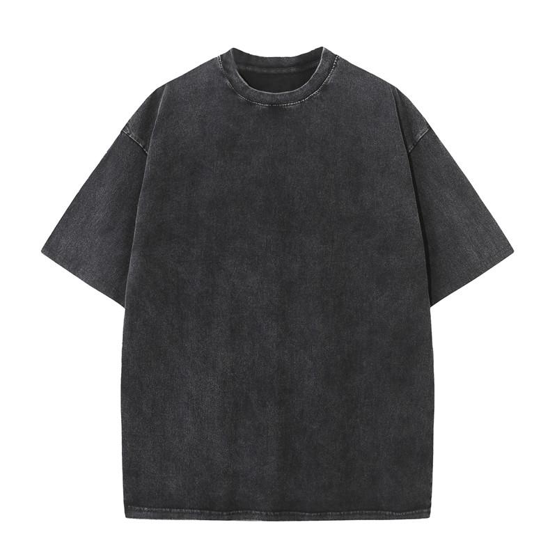 

Custom Your LOGO Hip Hop Streetwear Unisex Cotton Tshirts Oversized Washed Top Tee Unisex Summer Retro Brand Personalized XL