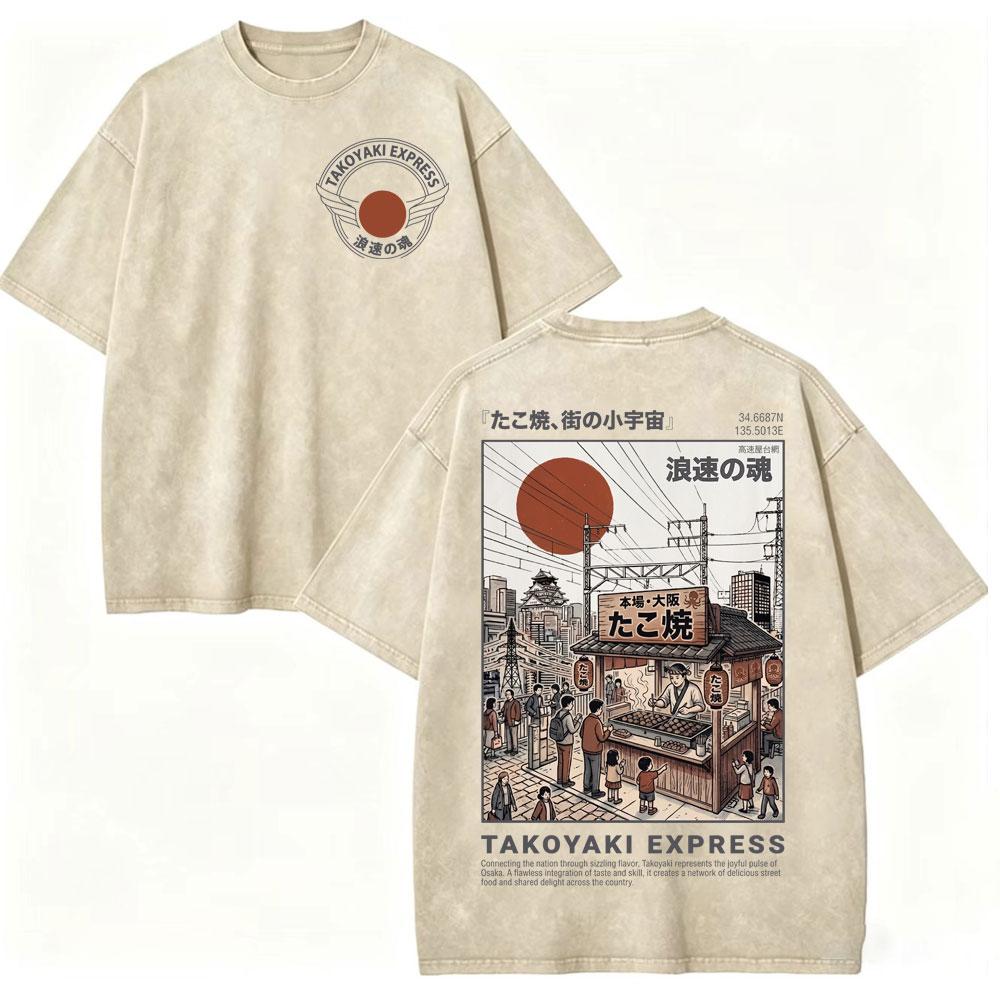 Vintage Gewaschen Japanischer Stil Harajuku T-Shirt Herren Damen Freizeit Mode Übergroßes T-Shirt Sommer 100% Baumwolle Streetwear T-Shirts