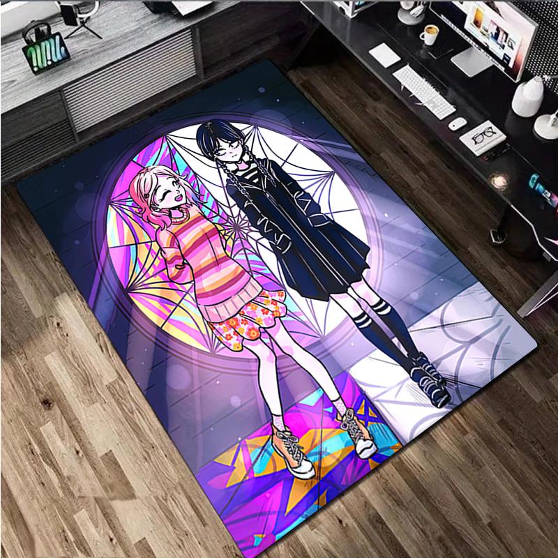 1 Tapis Imprimé Mercredi - Tapis de Décoration Intérieure Pour Salon Chambre Sol Espace Chaise d'Ordinateur