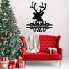 Personalized Christmas Elk Metal Wall Sign Cartoon Animal Pattern Hot Sale Matte Finish Indoor Outdoor Decor
