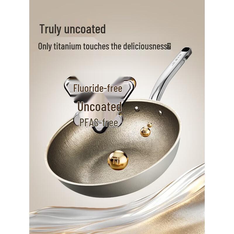 COOKER KING 32cm Pure Titanium Non-Stick Wok