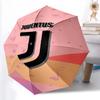 1 Stück Robuster Automatikschirm mit 8 Speichen, Juventus Fußballclub Schirm, Digitaldruck, Faltbarer Schirm für Unterwegs im Freien