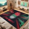 Tappeto in Velluto di Cristallo Personalizzato Rugby Inghilterra, Tappeto Morbido Antiscivolo con Testo Nome Personalizzato per Soggiorno Camera da Letto