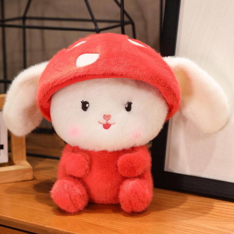 Mushroom Bunny Doll Wearing Hat Giant Panda Doll Plush Toy Children Girl Rag Doll Gift