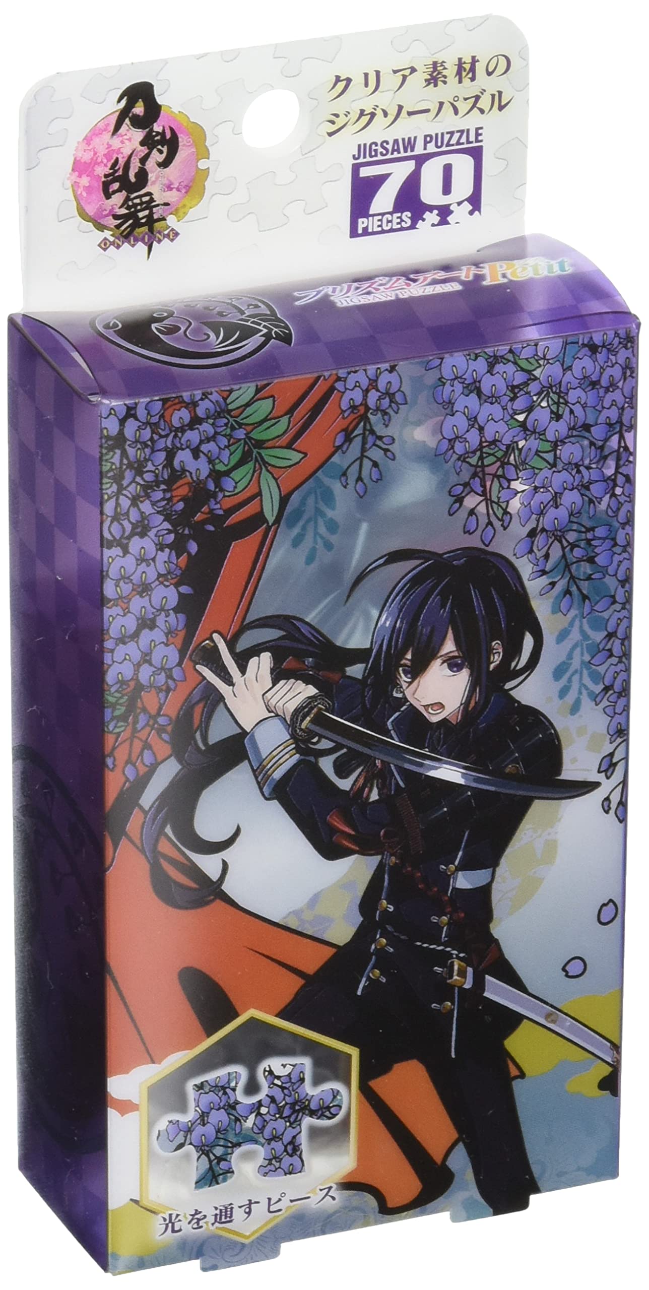 

70 Piece Jigsaw Puzzle Touken Ranbu Toshiro Nazuo on Art -ONLINE- (Tanzaku Wisteria) [Prism Petit] (10x14.7cm)