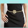 Spring Chain Waist Belt For Women With Floral Buckle And Elastic Fit