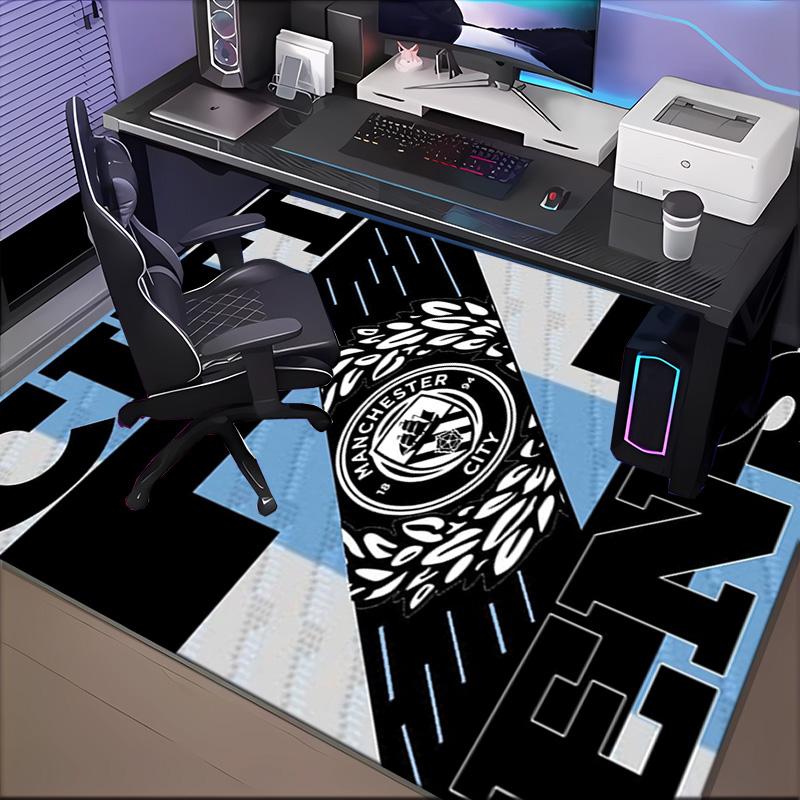 City Football Club Printed Office Carpet Chair Cushion  Entryway Rug, Rugs for Living Room, Bedroom Christmas gifts