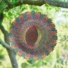 Iron 3D Rotating Wind Wheel Creative Wind Chime Craft Garden Decoration Pendant  Room