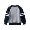 27Kids Spring and Autumn Children's Zip-Up Cardigan, Color-Blocked Knit Sweater for Young Boys, Pure Cotton Sweater Jacket