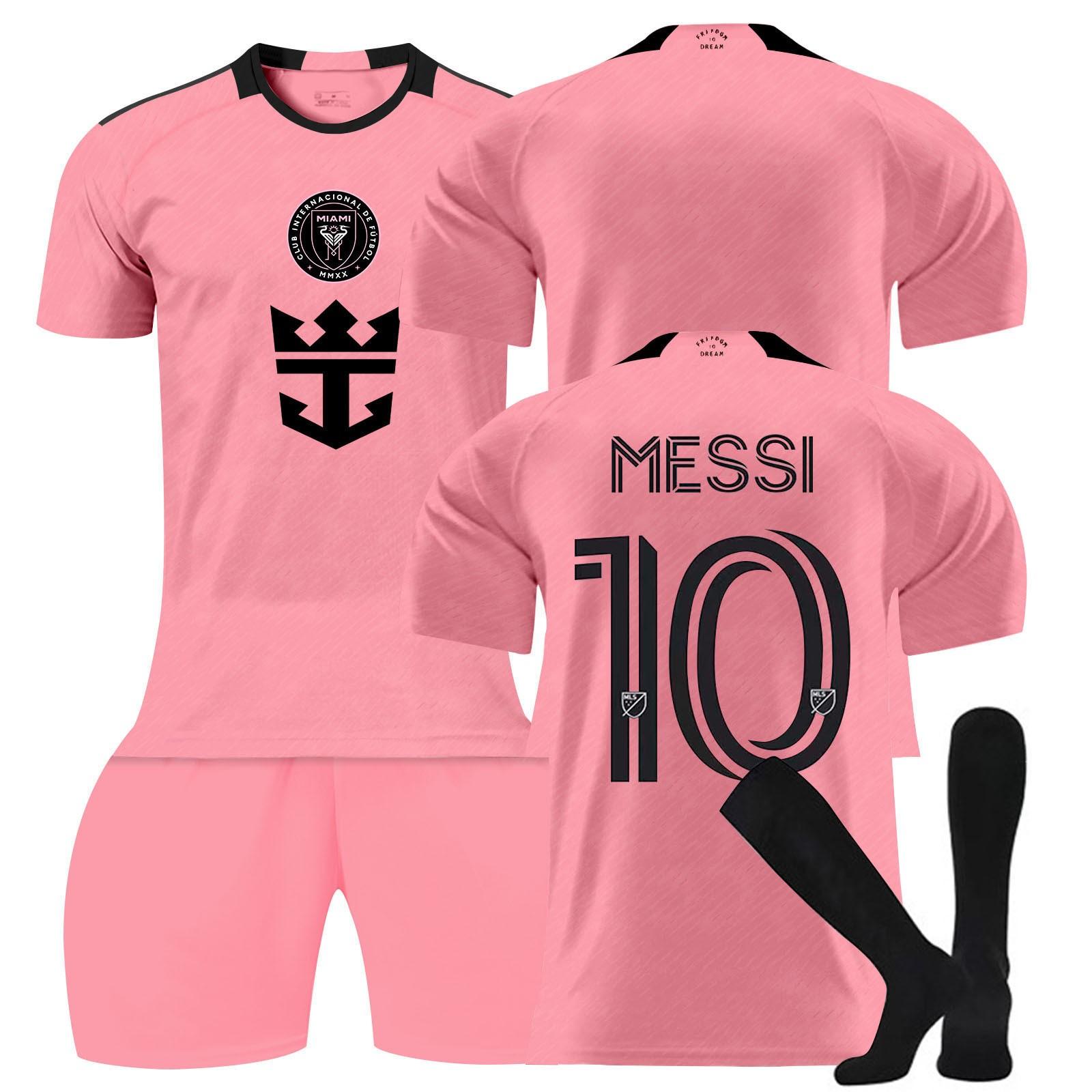 

2425Inter Miami Home Football Jerseys Шорты Носки Комплект Новый сезон Шорты Носки Взрослые размеры Одежда