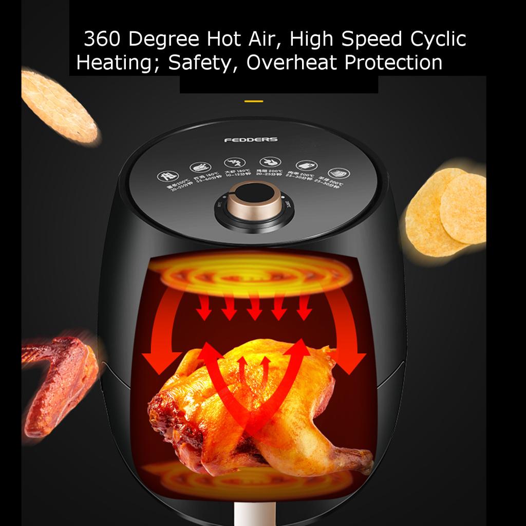 Buy Black 1350W 5L/6L Health Fryer Cooker Oil Free Multi Function
