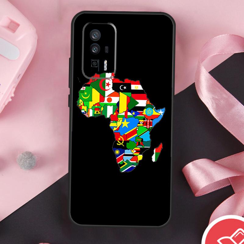 Africa Map Geography Case For Xiaomi 13T 11T 12T Pro 12 Lite 13 14 Ultra POCO F6 F5 M6 X3 X5 X6 Pro F3 M5s Cover