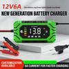 12V 6A Smart Charger for Lead-Acid Batteries - Suitable for Motorcycles, Cars, and Small Trucks