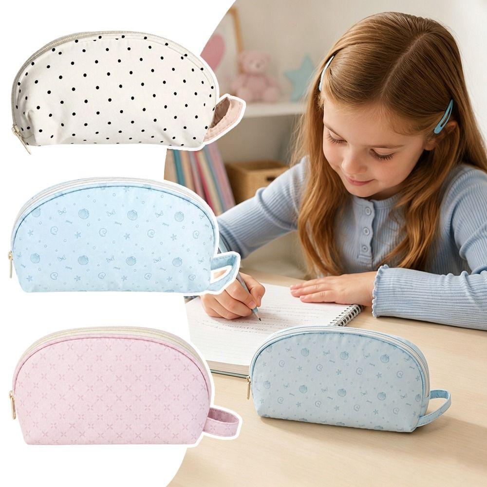 Large Capacity Pencil Case Polka Dot Pattern Stationery Bag Stationery Organizer  School Supplies