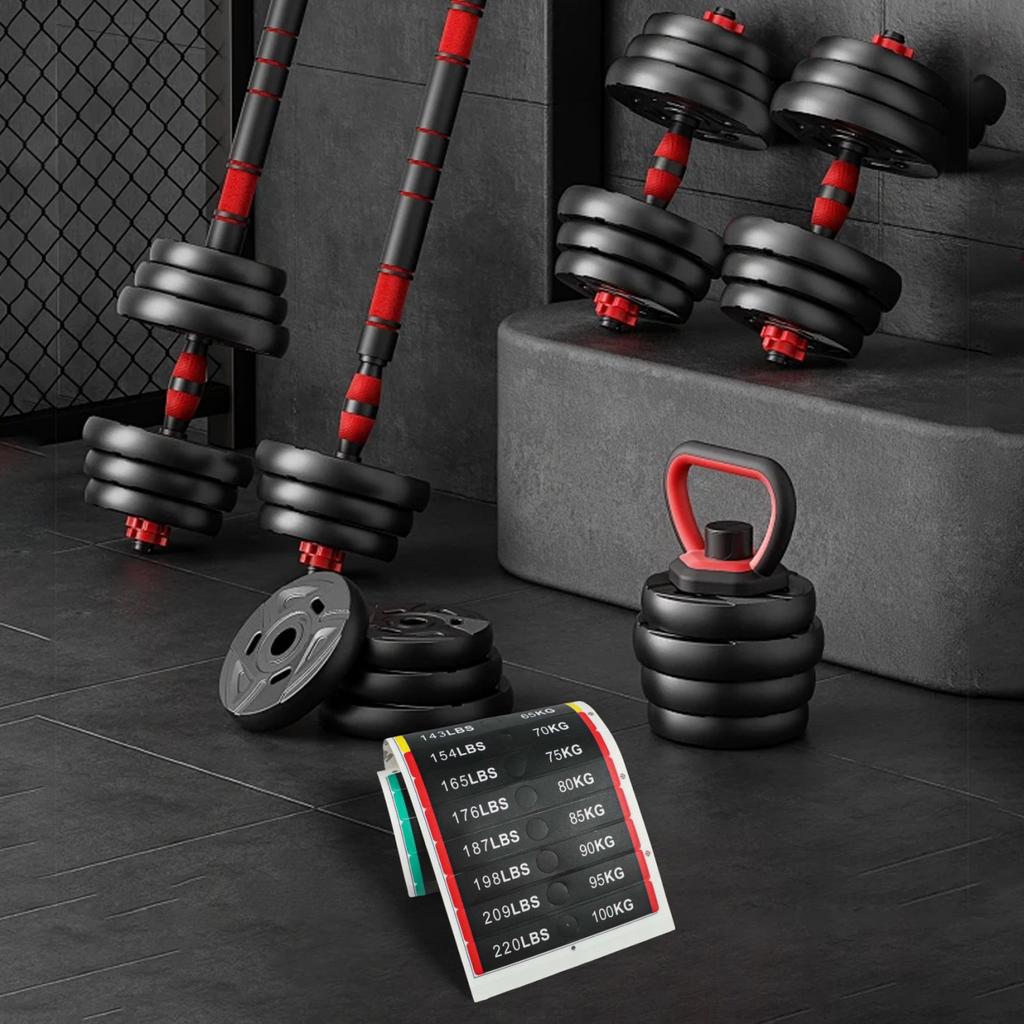 Weight Plate Identification Stickers Made from Wear Resistant Material
