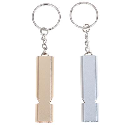 Sifflet de Survie d'Urgence en Alliage d'Aluminium Outil de Camping et de Randonnée en Plein Air avec Porte-Clés