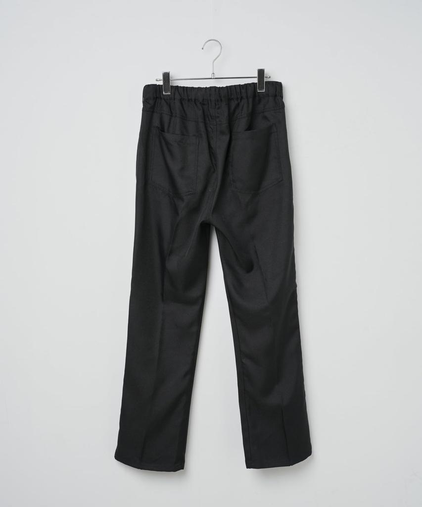 WEGO Unisex Flared Korean Size Black Semi-Flared Slacks, Pants, Bottoms, Year-Round, All-Season, Stylish, Casual, Style, Spring, Summer, Autumn,