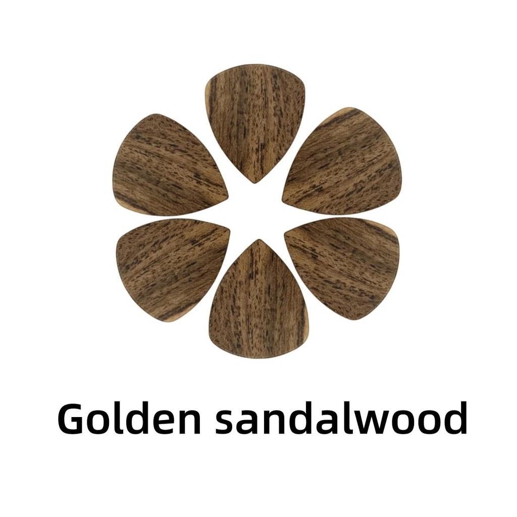 Wood Guitar Picks Wooden Guitar Mediators for Acoustic Guitar Electric Bass Plectrum 6Pcs 2mm