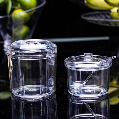 Acrylic Seasoning Jar Drop-proof Transparent with Lid Chili Factory Direct Snack Bar Plastic Sugar Bowl Kitchenware